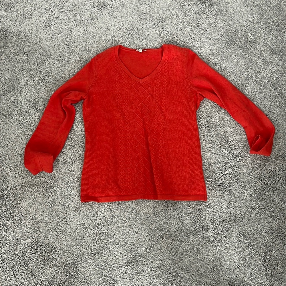 Orange v neck sweater